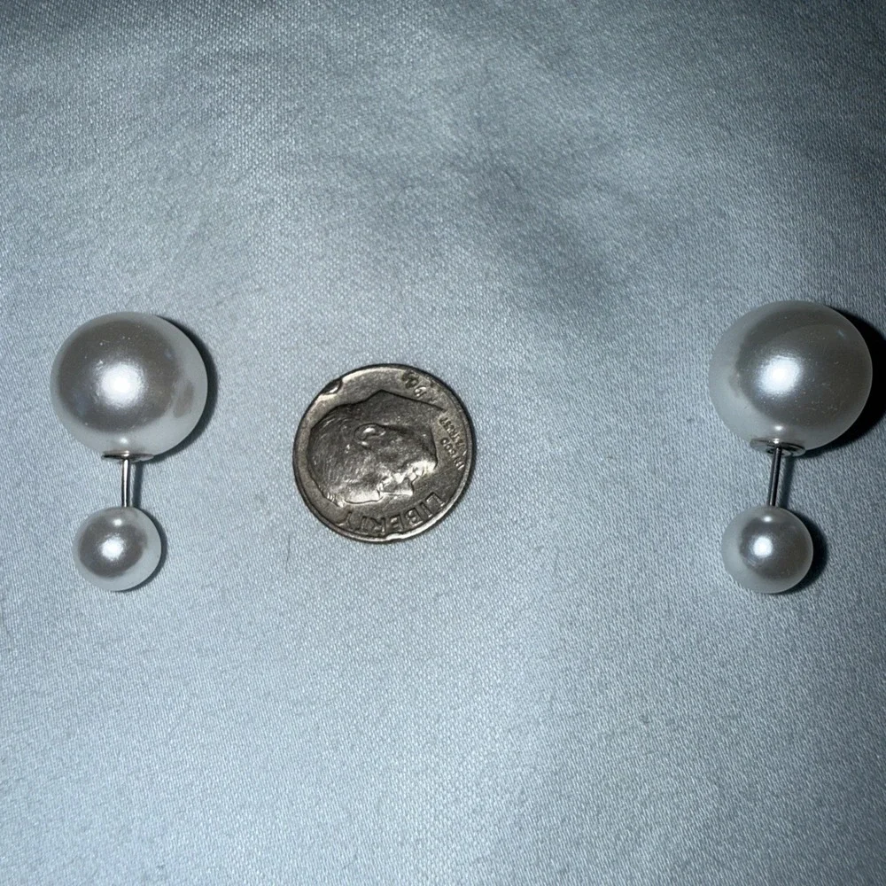 Fashion Double sided Faux Pearl Earrings